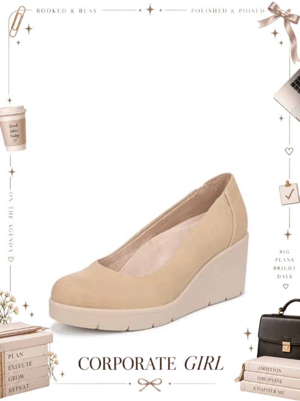 Naturalizer Women's Slip-On Wedge Ballet Flat with Memory Foam